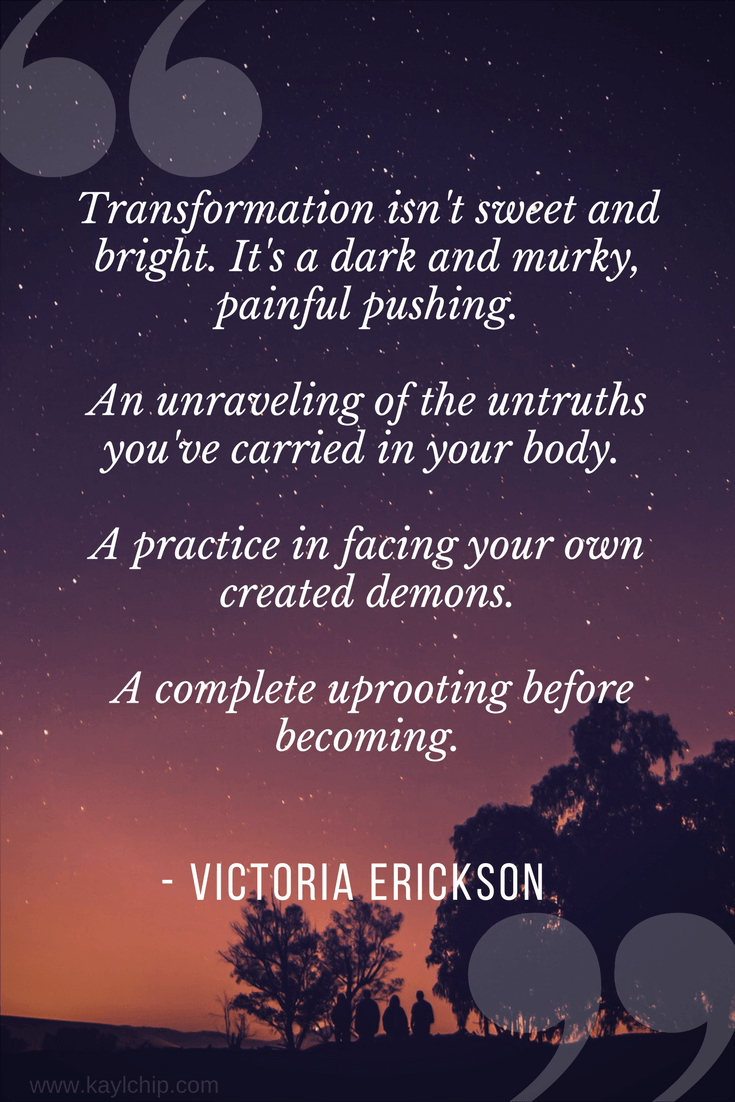 Transformation Quote for Starting a Blog