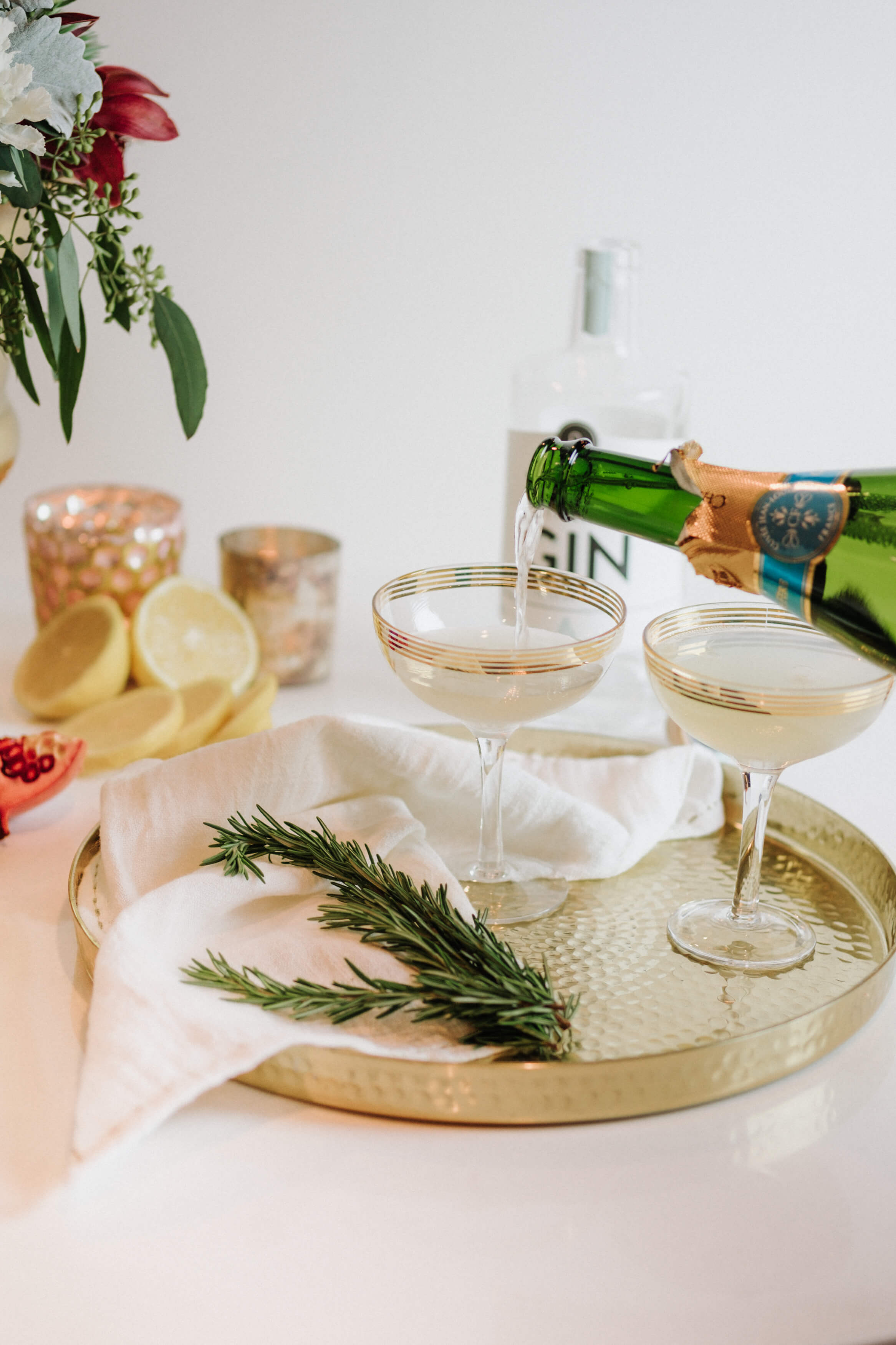 Christmas Drink Recipe with Champagne