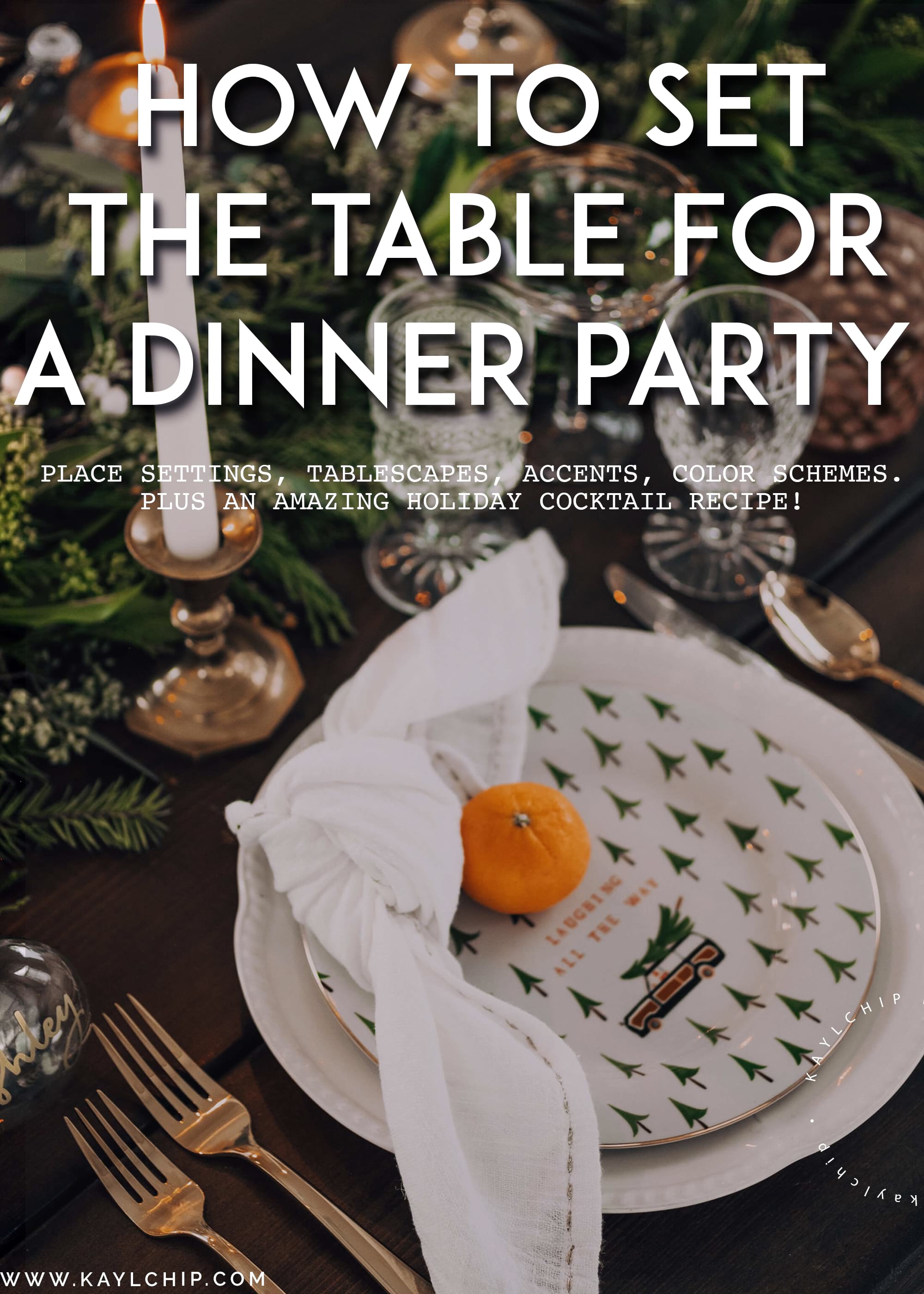 Table Settings for Holiday Party