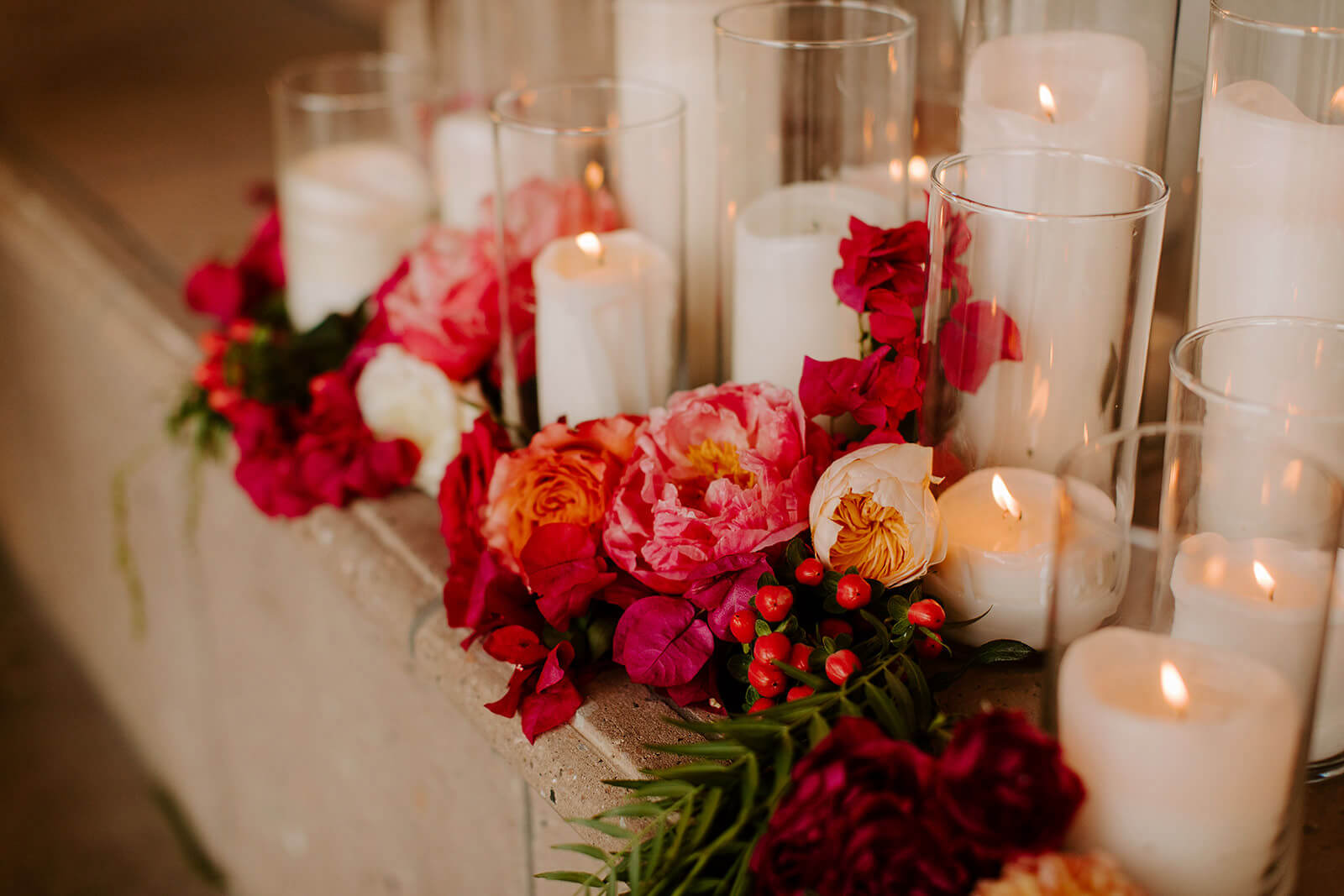 Florals and wedding candles